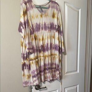 Honeyme Curvy Lavender and Gold Dress